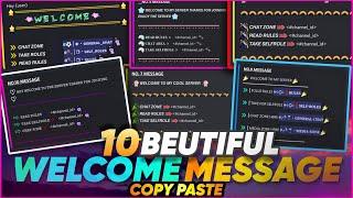 KOYA BOT & CARL BOT 10 BEUTIFUL WELCOME MESSAGE SETUP ONLY COPY PASTE