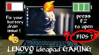 LENOVO IDEAPAD GAMING 3- tips to fixing battery drain issue with the help of lenovo E-SUPPORT 