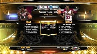 NBA 2k13 PS3 Gameplay 1988-89 Chicago Bulls vs 2012-13 Miami Heat 720p