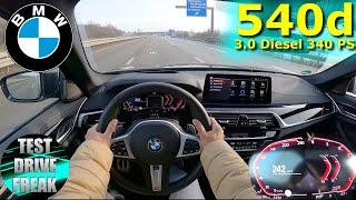 2022 BMW 540d xDrive 340 PS TOP SPEED AUTOBAHN DRIVE POV