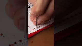 Making some stitching holes with single round punch Full video in comments #satisfying #leather