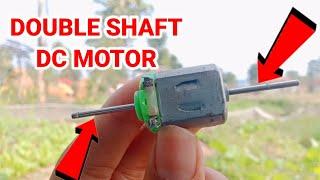 How To Make Double Shaft DC Motor At Home - Dual shaft Dc Motor With 2x Speed.