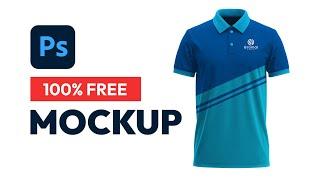 100% Free - Polo Shirt Mockup (High Resolution)