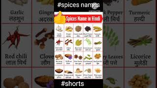 Spices names in english & Hindi|मसालों के नाम अंग्रेजी और हिंदी में|Spoken English daily practice