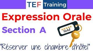 TEF Expression Orale Section A : " Réserver une chambre d'hôtel "