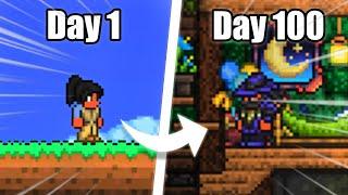 I Spent 100 Days in  Terraria HARDCORE Master Mode