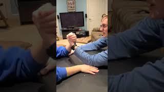 Sister SMOKES Brother in ARM WRESTLING match  #short #armwrestling