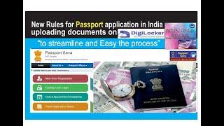 New Rules for Passport application in India PASSPORT require to Upload documents fetch to DIGILOCKER