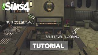 Fireplace NO CC | Split level flooring | Tutorial |The Sims 4