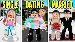 SINGLE To DATING To MARRIED In Roblox Brookhaven!