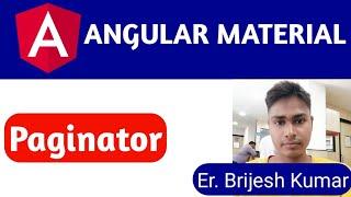 Mat Paginator | Angular Material Mat Paginator tutorial | How to use Angular Material Paginator tut