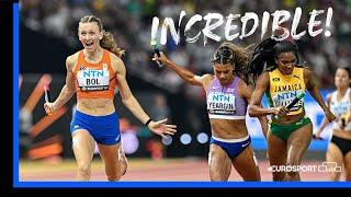 Bol Comes From Nowhere To Win The Women's 4x400m Relay For The Netherlands! | Eurosport