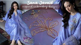 Sana Javaid inspired embroidery patternbeads embroidery designhand work design