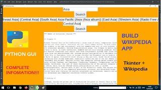 Build wikipedia App (python gui)