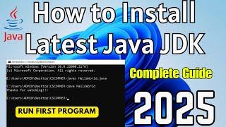 How to Install  Latest Java JDK on Windows 11 [2025]  Complete Guide |  Latest Java Installation