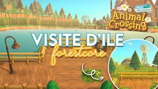 VISITE D'ÎLE FORESTCORE AMÉNAGÉE JUSTE WOW !  - ANIMAL CROSSING NEW HORIZONS