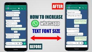 #whatsapptextsize Whatsapp text size increse | Text size setting on whatsapp - Technical Mishra