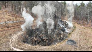 Blasting a pond