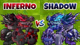 PVZ Fusion 2.3 Challenge - Every INFERNO vs SHADOW Plants VS 300 Obsidian Gargantuar - Who Will Win?