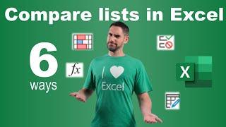 Compare lists in Excel: 6 ways to find differences