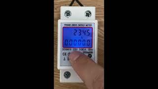 Din Rail Digital Single Phase Reset Zero Energy Meter kWh Voltage Current