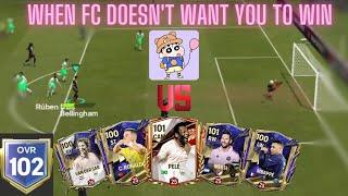 When FC mobile doesn't want you to win  Gamerchan Vs 102 OVR 