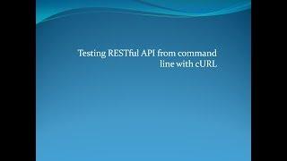 Curl RESTful API TEST