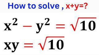 Japan | A nice Math Olympiad Algebra Problem | Find x=? & y=? | #matholympiad #education