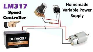 Voltage Regulator with LM317|motor speed controller | adjustable speed motor | 12v motorspeedcontrol