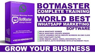 How To Use BotMaster - Whatsapp Marketing Software - BOTMASTER Latest Version Download Now