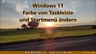 Windows 11 Farbe Taskleiste ändern Akzentfarbe auf Start und Taskleiste anzeigen