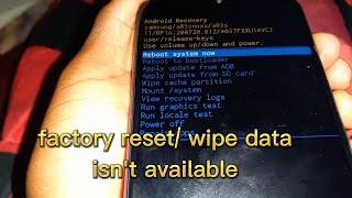 how to fix wipe data/factory reset option not available on Samsung