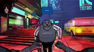 Let's Play Neckbreak. 2 hour of playthrough in this cyberpunk shooter. Gameplay. No commentary .