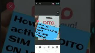 How to activate DITO SIM CARD on your vivo cellphone?