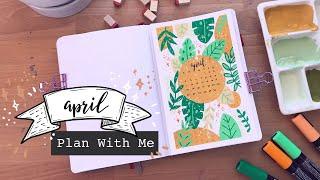 PLAN WITH ME ll April 2021 Bullet Journal ll LeavesTheme