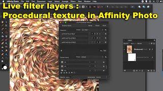 Affinity Photo : Live filter layer procedural texture tutorial