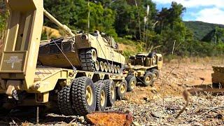 HG P602 & P801& P806 Trailer + Heng Long Abrams Tank #rc #offroad #asmr #automobile #8x8 #truck