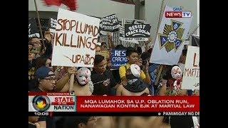 Mga lumahok sa U.P. oblation run, nanawagan kontra EJK at Martial Law