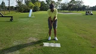 Easy golf swing with a lie board