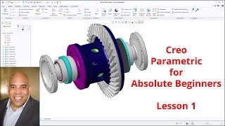 Creo Parametric - Absolute Beginners Lesson 1 Tutorial - Opening Models and Spin, Pan, & Zoom