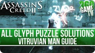 Assassins Creed II All Glyph Puzzle Solutions and Locations - Vitruvian Man Achievement/Trophy Guide