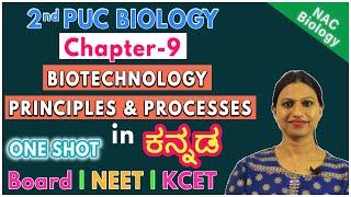 Biotechnology Principles and Processes Class 12 in Kannada | NEET | KCET