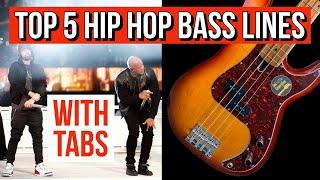 Best 5 Hip Hop Bass Lines - Playalong (with bass tabs)