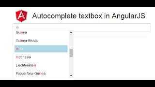 Implement autocomplete textbox in AngularJS