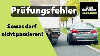 Prüfungsfehler! Das darfst du nicht machen! - Führerschein