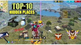 TOP 10 Hidden Places in BR Ranked Solo & Squad Free Fire | Br Rank Push Tips & Trick | Hidden Places