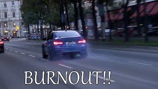 BMW M3 F80 w/ Akrapovic Exhaust - Loud BURNOUT in Vienna