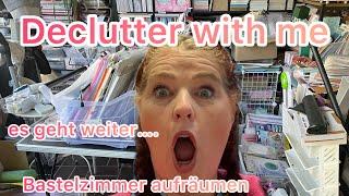 Declutter with me ️ Bastelzimmer aufräumen  Action Schätze gefunden  aussortiert 