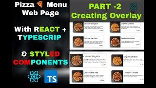 Pizza Menu Web Page PART -2 | REACT + TYPESCRIPT + STYLED-COMPONENT | React TypeScript Project