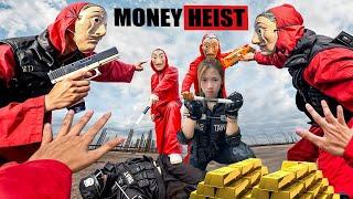 PARKOUR VS MONEY HEIST! 6: Money Heist breaks in, fights the police to rescue the boss | Horror Pov